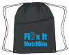 Flex It Nutrition Drawstring Bag with Front Zipper