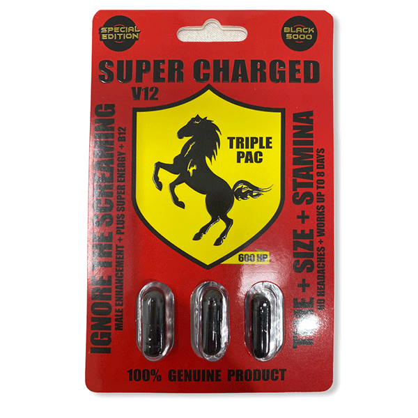 Super Charged V12 Black 5000 3ct Male Enhancement