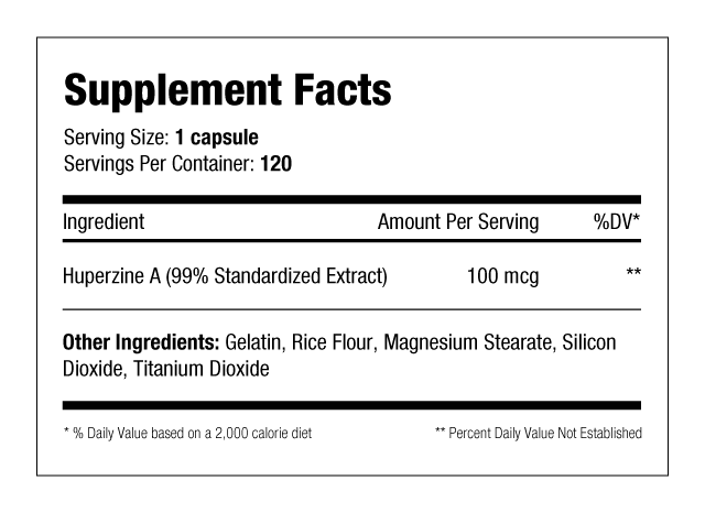 SNS (Serious Nutrition Solutions) Huperzine A 99% - Flex It Nutrition