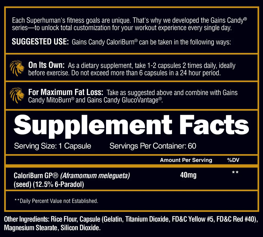 Alpha Lion Gains Candy CaloriBurn