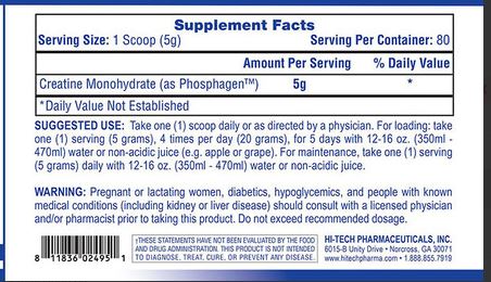 Hi-Tech Pharmaceuticals Creatine Monohydrate