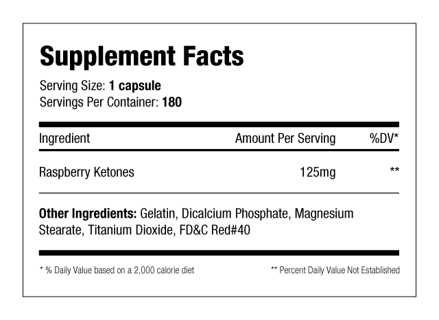 SNS (Serious Nutrition Solutions) RK-125 (Raspberry Ketones)