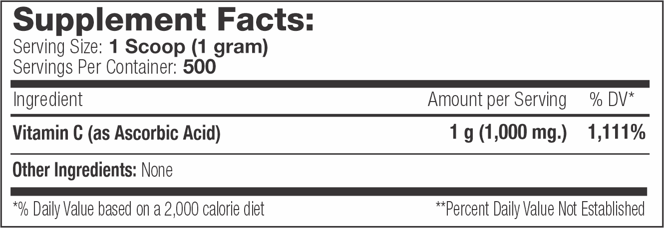 SNS (Serious Nutrition Solutions) Vitamin C Powder