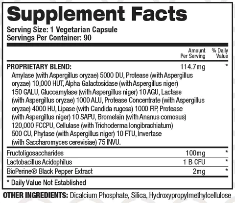 Top Secret Nutrition Digestive Enzymes Pre & Probiotics