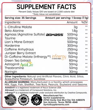 Synful Supplements Beast Pre