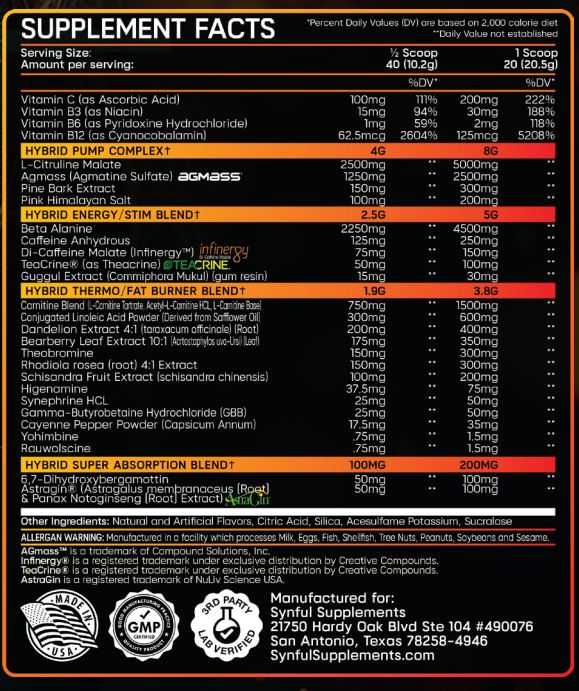 Synful Supplements Hybrid Heat