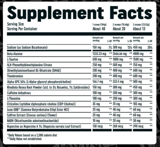 HTLT Supplements HARDCOR3D Stim Pre