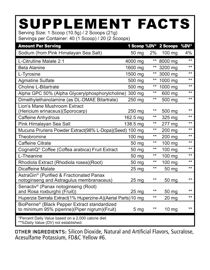 Panda Supplements Skull Pre