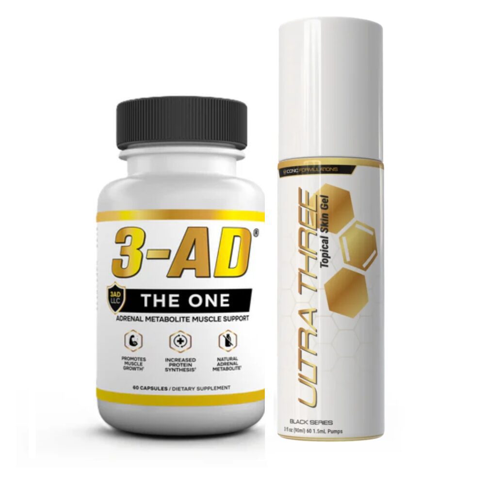 Iconic Formulations Ultra Three Stack Attack with 3AD Pro White Bottle 25mg 60ct Bottle