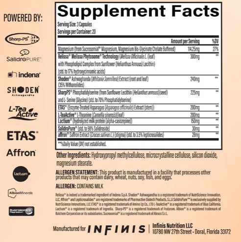 Infinis Nutrition Cortisol