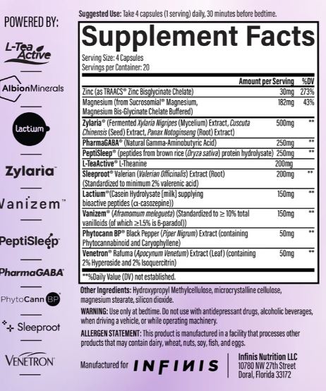 Infinis Nutrition Sleep Peptide Zz