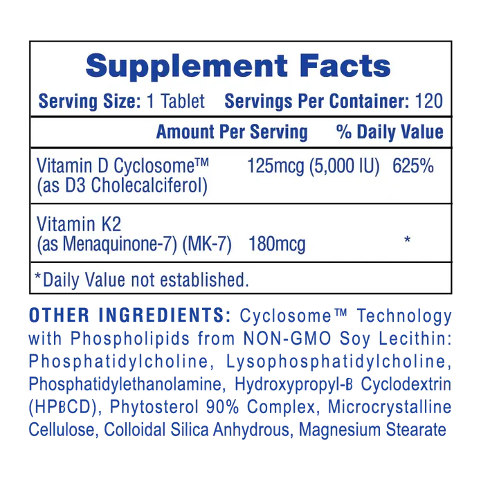 Hi-Tech Pharmaceuticals Mega Vitamin D3 + K2