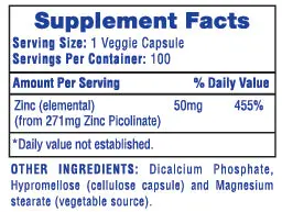Hi-Tech Pharmaceuticals Zinc Picolinate