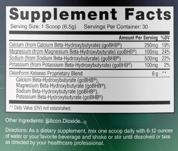 CleanForm Nutrition GoBHB