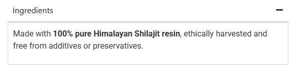 Amiri Shilajit Gold Grade Pure Himalayan Shilajit Resin